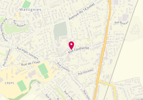 Plan de Pharmacie le Village, 58 Rue Faidherbe, 59139 Wattignies