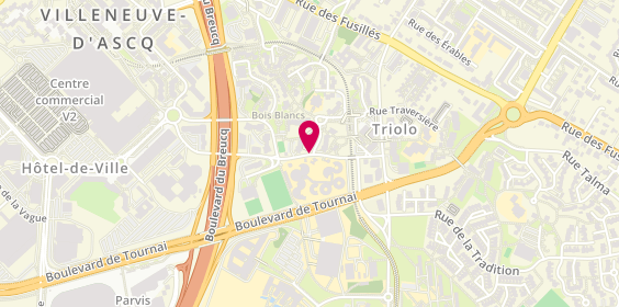 Plan de Nouvelle Pharmacie du Stade Triolo, 1 Bis Rue Trudaine, 59650 Villeneuve-d'Ascq