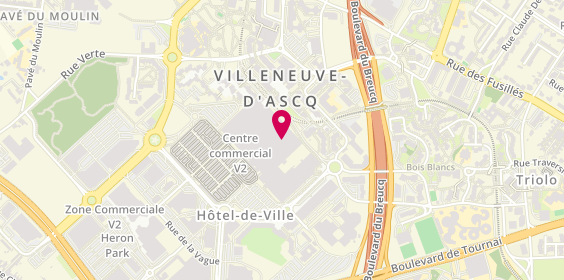 Plan de Aprium Pharmacie, Centre Commercial V2, 59650 Villeneuve-d'Ascq