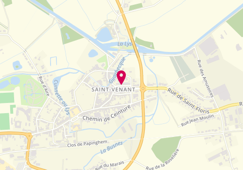 Plan de Pharmacie Evrard Tavernier et Associes, 14 Place du General de Gaulle, 62350 Saint-Venant