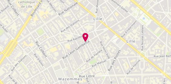 Plan de Aprium Pharmacie, 190 Rue Léon Gambetta, 59000 Lille