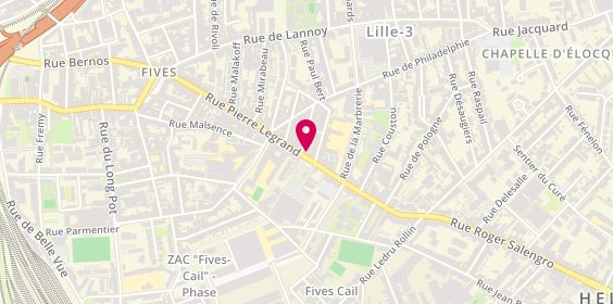 Plan de Pharmacie du Berger, 243 Rue Pierre Legrand, 59800 Lille