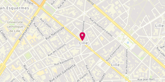 Plan de Aprium Pharmacie, 99 Rue Massena, 59800 Lille