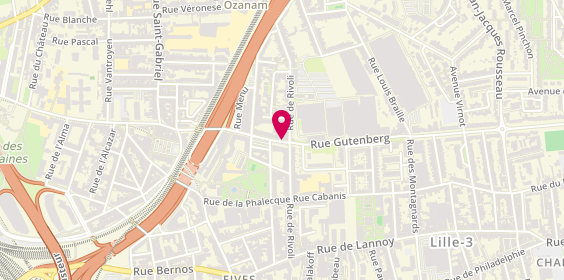 Plan de Pharmacien Giphar, 63 Rue de Flers, 59000 Lille