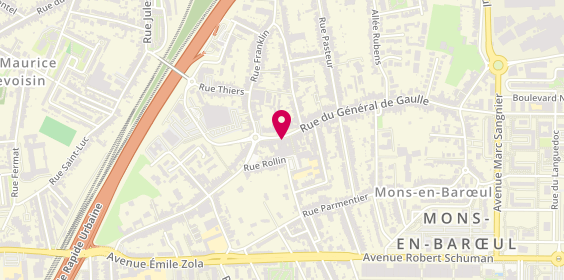 Plan de Pharmacie du Centre, 114 Rue du Général de Gaulle, 59370 Mons-en-Barœul
