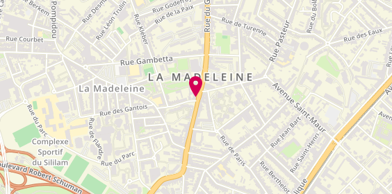 Plan de Aprium Pharmacie, 139 Rue du Général de Gaulle, 59110 La Madeleine