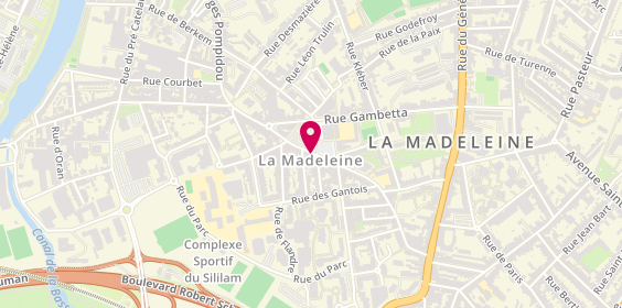 Plan de Pharmacie de la Place du Marché, 85 Rue Georges Pompidou, 59110 La Madeleine