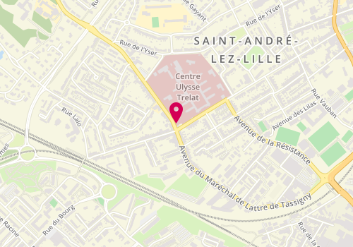 Plan de Pharmacie Dessailliez, 126 avenue du Maréchal de Lattre de Tassigny, 59350 Saint-André-lez-Lille