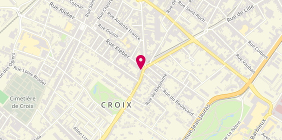 Plan de Pharmacie de la Croix Blanche, 233 Rue Jean Jaurès, 59170 Croix