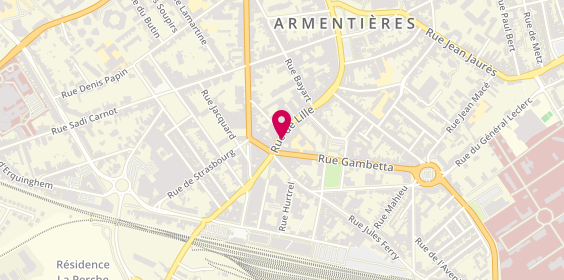 Plan de Pharmacie Clermont, 71 Rue de Lille, 59280 Armentières