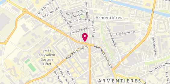 Plan de Pharmacie des 4 Saisons, 6 Rue des Résistants, 59280 Armentières
