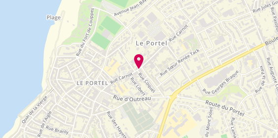 Plan de Pharmacie Auchatraire, 86 Rue Carnot, 62480 Le Portel