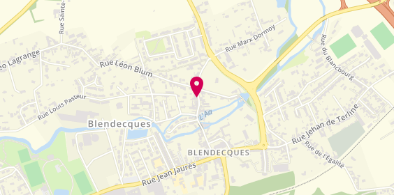 Plan de Pharmacie Bourgain, 33 Rue Roger Salengro, 62575 Blendecques