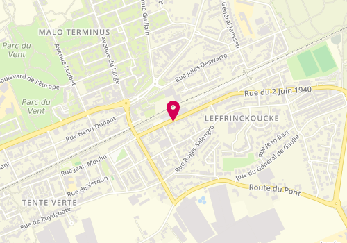 Plan de Pharmacie de la Gare, 72 Rue des Anciens Combattants, 59495 Leffrinckoucke